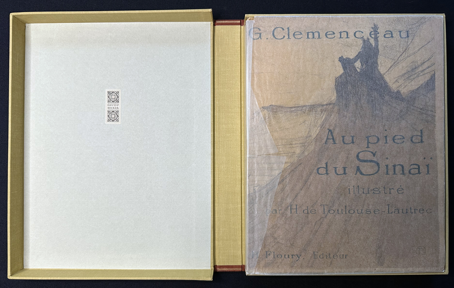 CLEMENCEAU, Georges. Au Pieds du Sinai. Illustrated by Henri Toulouse-Lautrec. 1898.